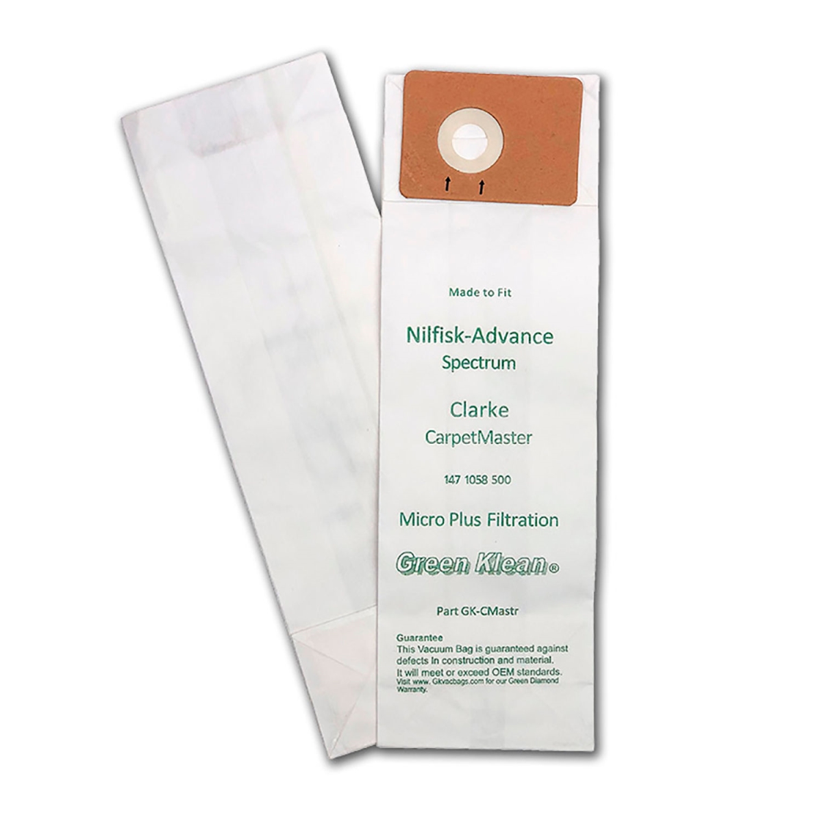 B254098 Advance Spectrum S12 - D12 - S15 - D15 - GU Carpetmaster Vacuum Bags - Includes 2 Filters per Pack
