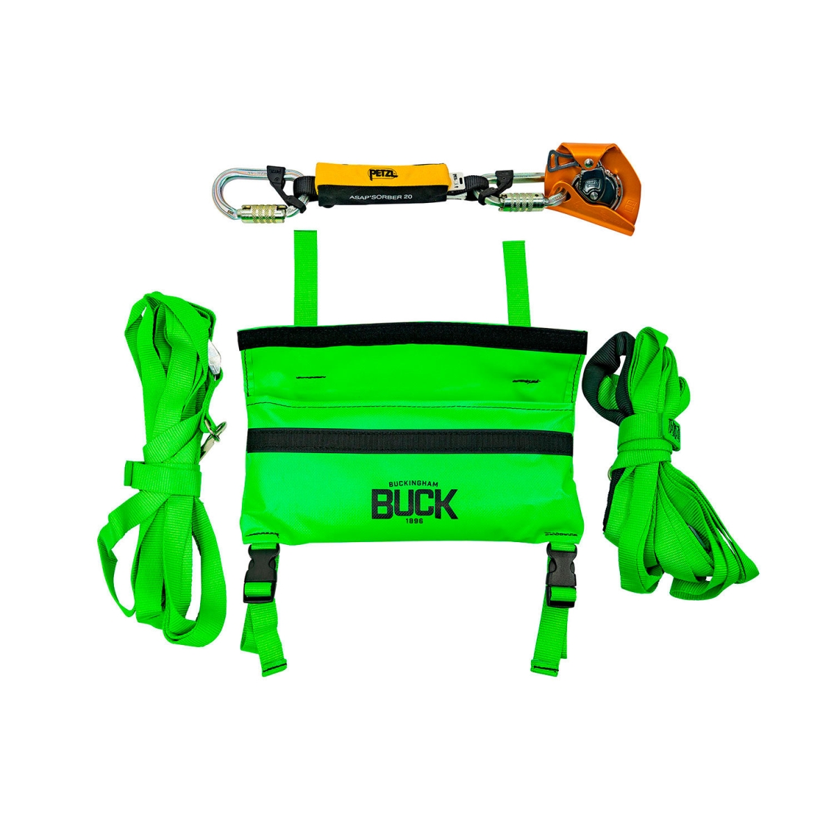 B3145063 PETZL ASAP Ascender & Sorber Accessory Kit with Stabilizer Straps for Hyperlite Pole - Assorted Color