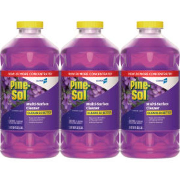B3172908 Pine-Sol CloroxPro Multi-Surface Cleaner Concentrated - Lavender Clean - 80 oz Bottle - Purple - Case of 3