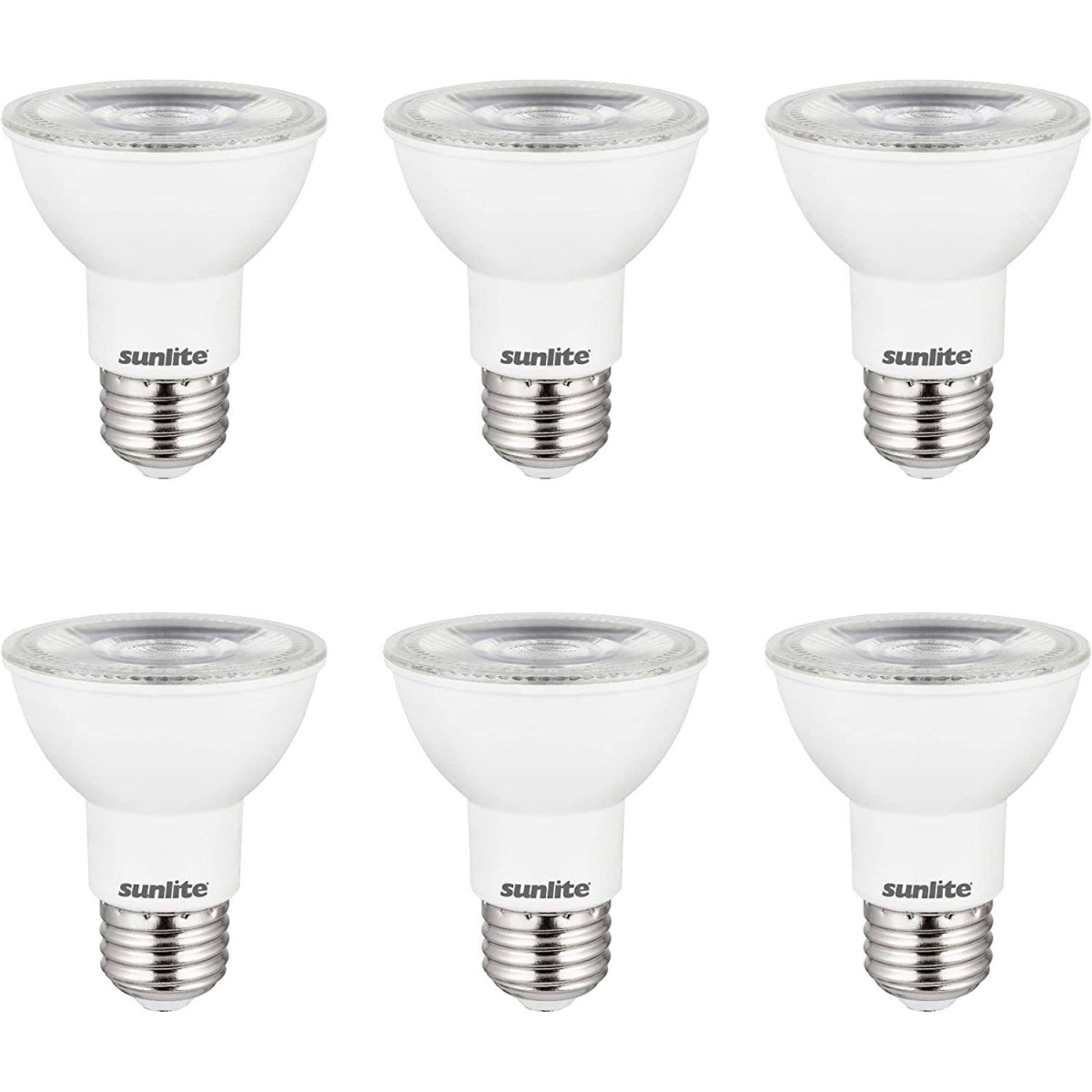 B3166853 Sunlite LED PAR20 Spotlight Bulb - E26 Base - 8W - 500 Lumens - 5000K - Super White - Pack of 6