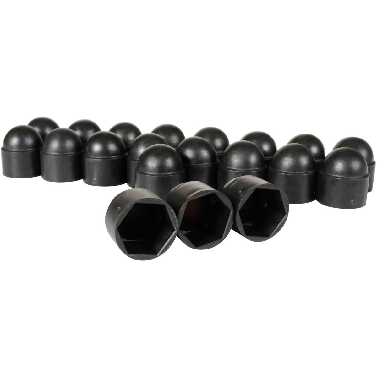 436631 0.75 in. Plastic Bolt Caps for Bollards - Black - 20 Piece per Bag