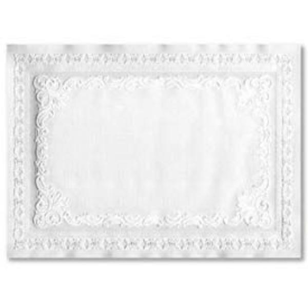 Picture of Lagasse B567377 Hoffmaster HFM601SE1014 - Classic Embossed Placemats - White