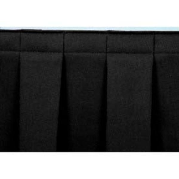 B212365 4 ft. Box-Pleat Skirting for 8 in. Stage - Black