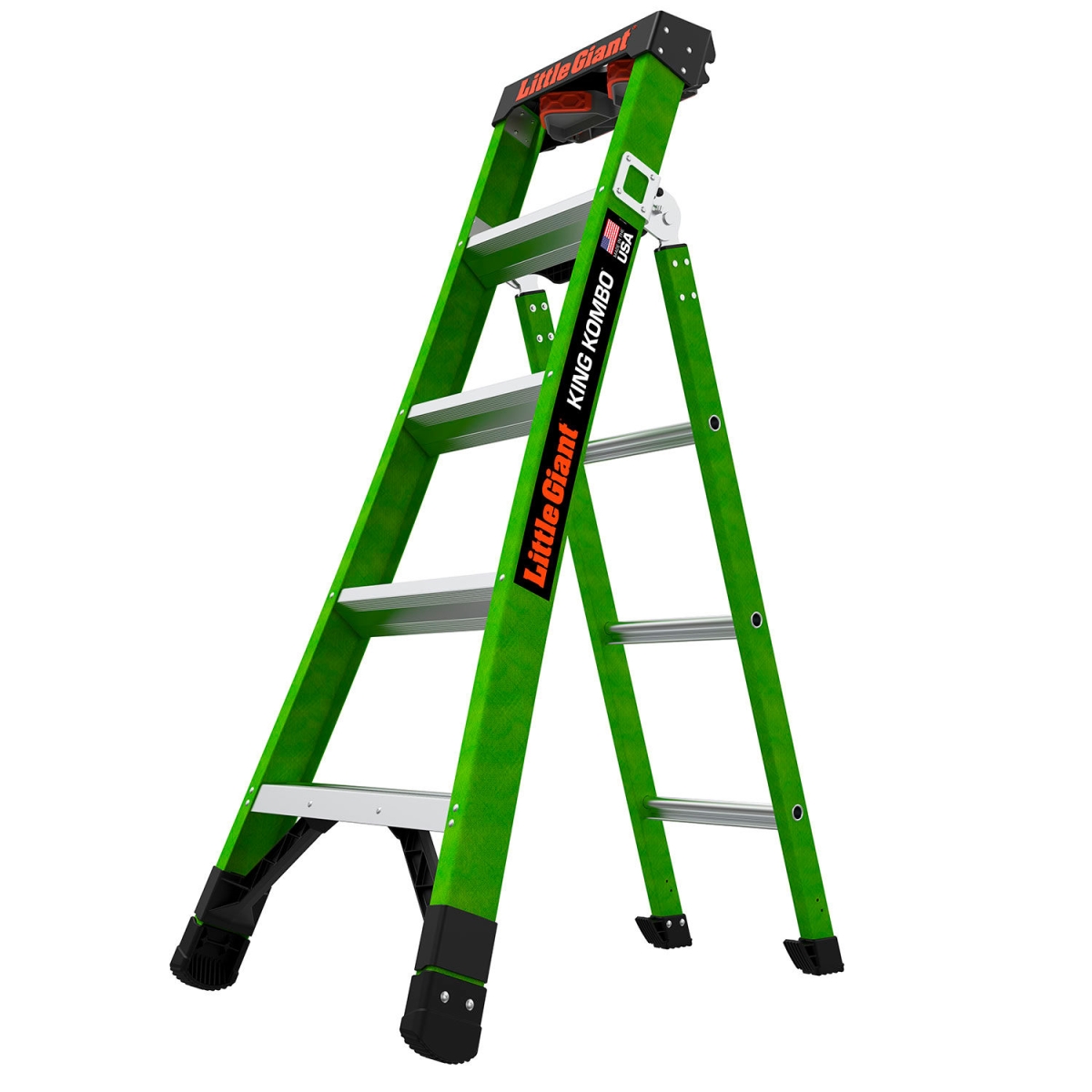 B3145011 King Kombo Professional Combination Ladder - Green - 5 ft. Type IAA - 4 Step - 375 lbs