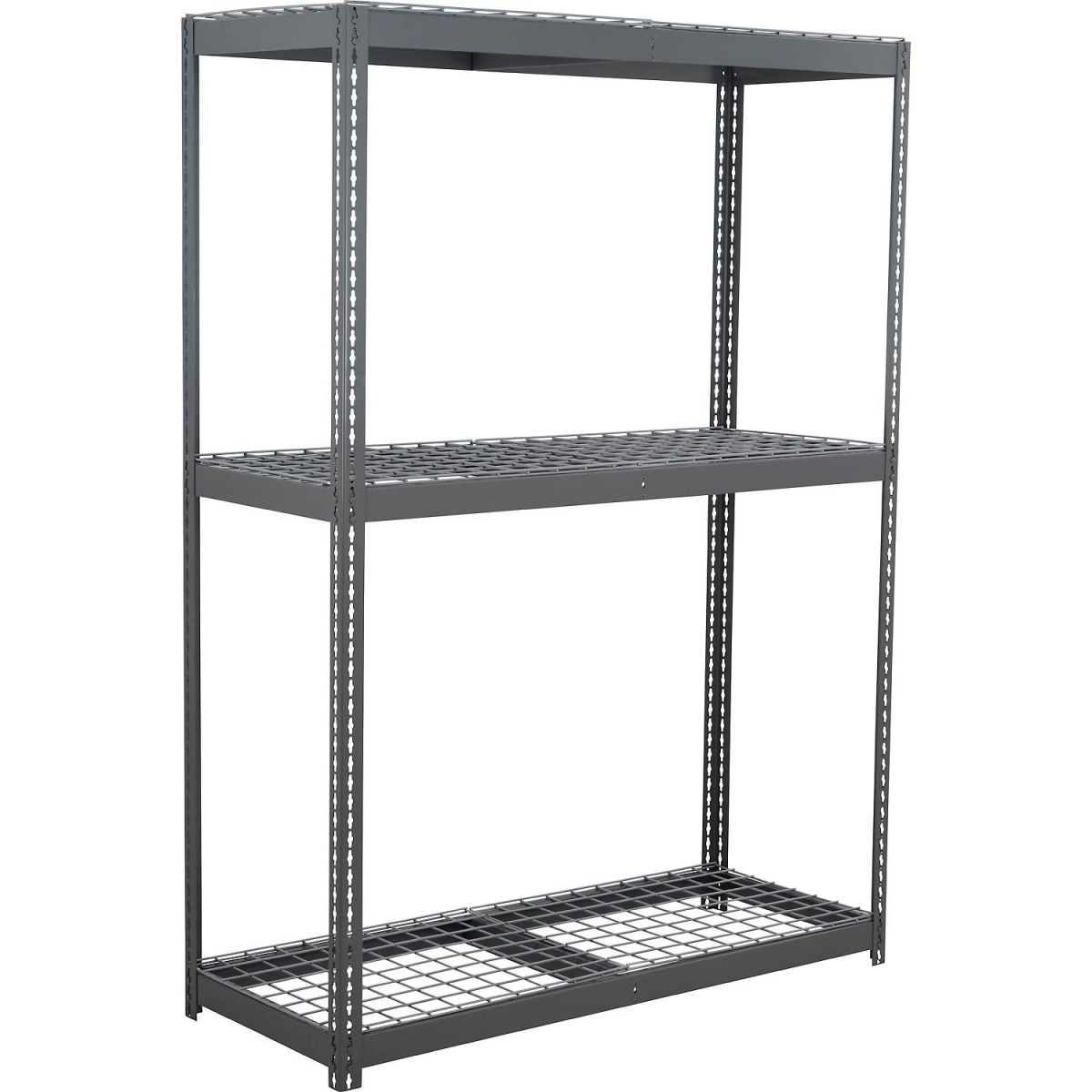 Global Industrial BD24603R2 2 Shelf Extra Heavy Duty Boltless Shelving Starter, Wire Deck - Gray - 60 x 24 x 36 in.