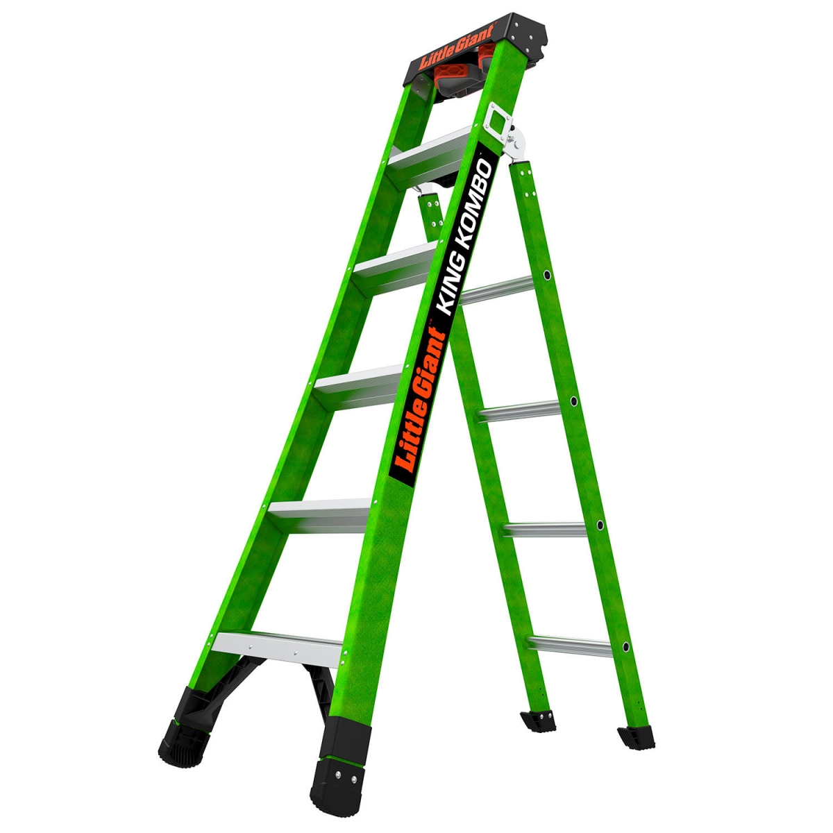 B3145048 King Kombo Professional Combination Ladder - Green - 6 ft. Type IAA - 5 Step - 375 lbs