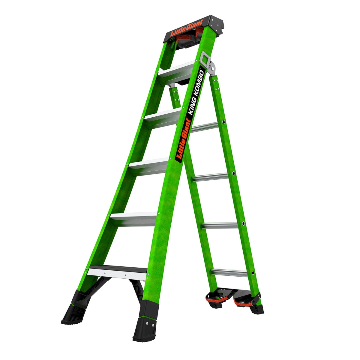 B3145050 King Kombo Combination Ladder with Grip-N-Go Hinge - 6 ft. Type IAA - 5 Step - Green - 375 lbs