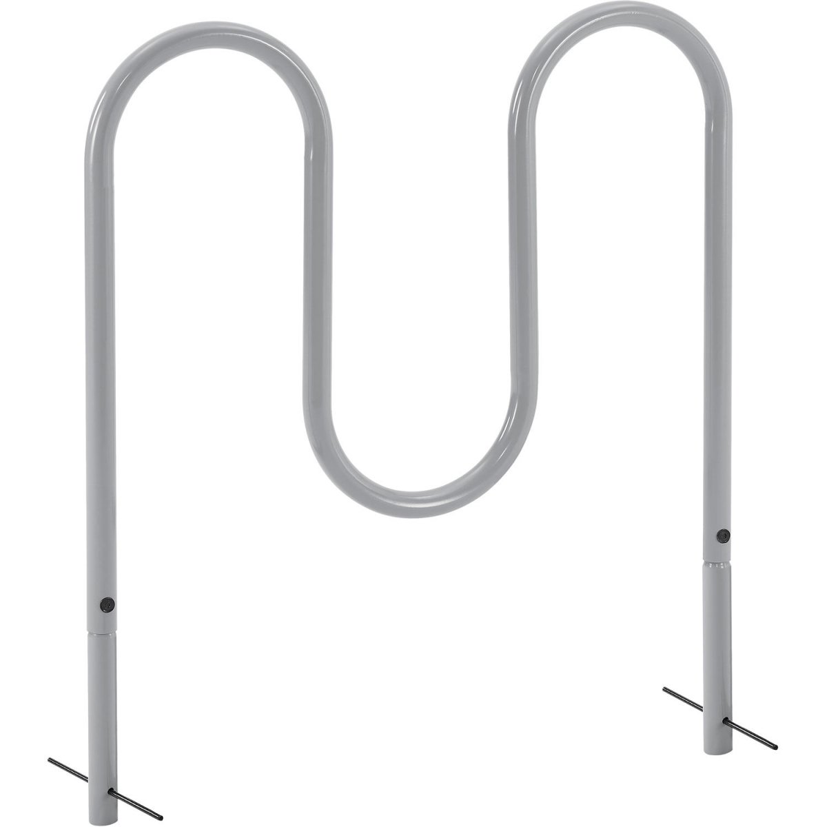 Picture of Global Industrial 670341GGY Wave Bike Rack - 5-Bike Capacity - Below Ground Mount - Gray