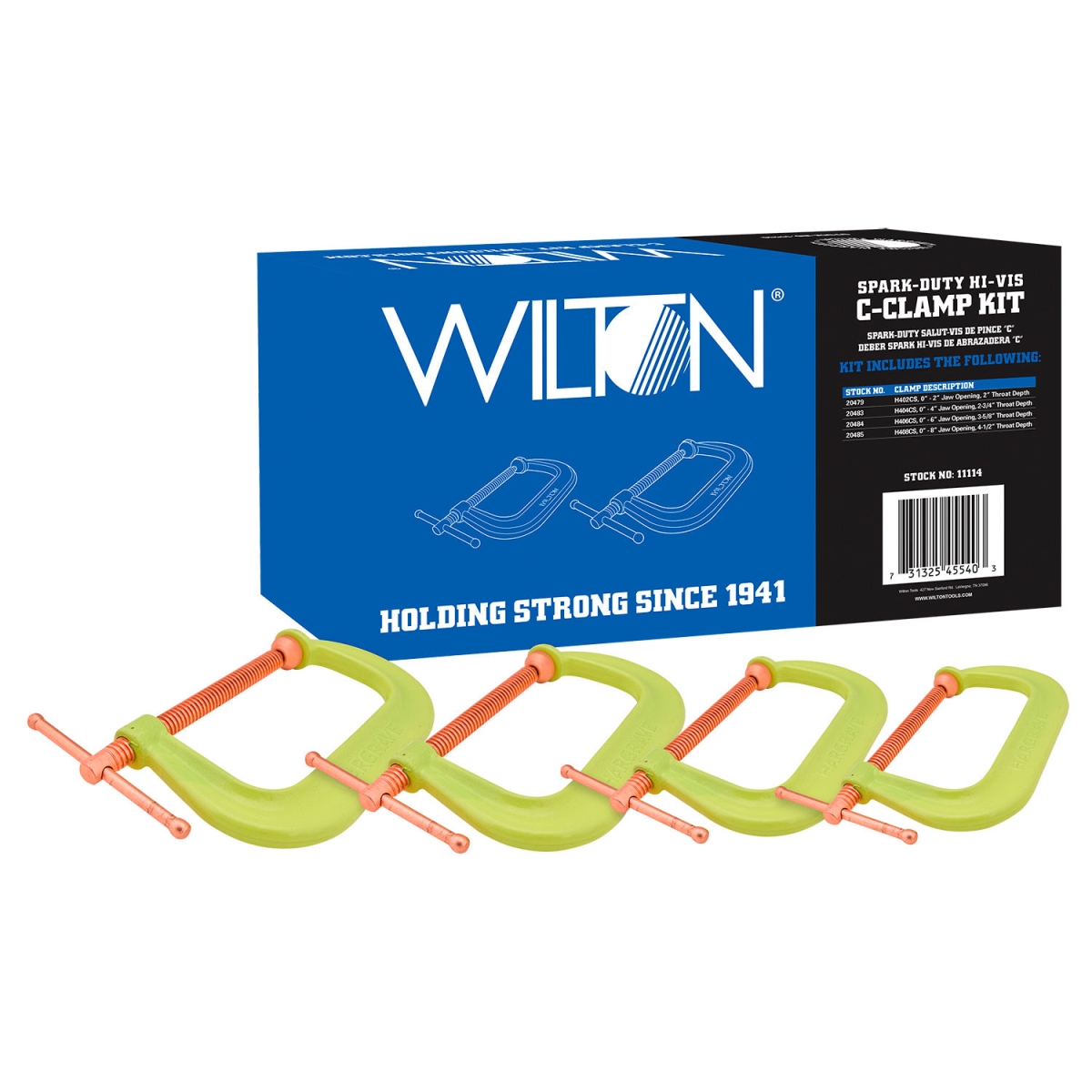 B3081223 Wilton Spark-Duty 400CS Hi-Vis C-Clamp Kit