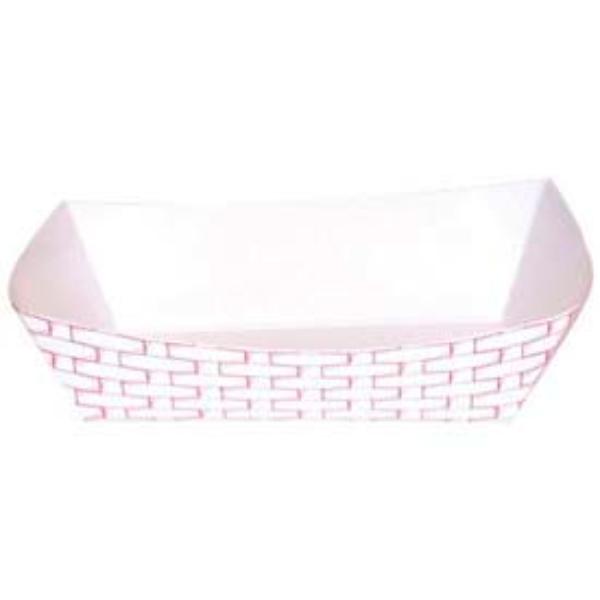 Picture of Lagasse B567590 Paper Food Baskets - Red & White - 500 Count - 25 lbs
