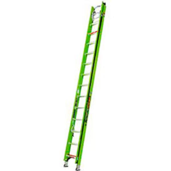 B3145031 Hyperlite Extension Ladder with Ground Cue - V-Bar & Sure Set - Green - 28 ft. Type IAA - 375 lbs