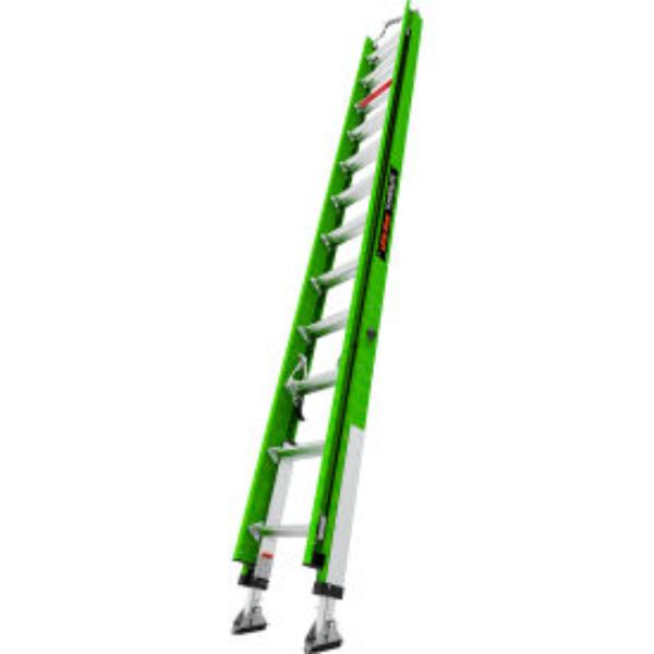 B3145045 Hyperlite Extension Ladder with V-Bar & Ratchet Leveler - Green - 24 ft. Type IAA - 375 lbs