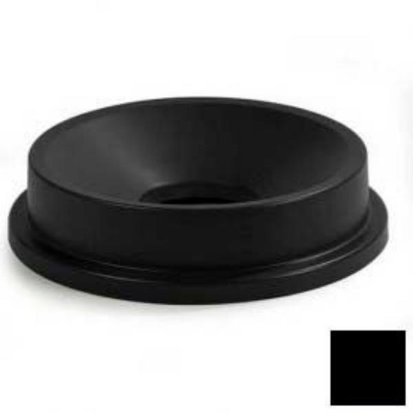 Bronco 32 Gal Trash Can Funnel Lid, Funnel Top Black, Polyethylene, 4 PK
