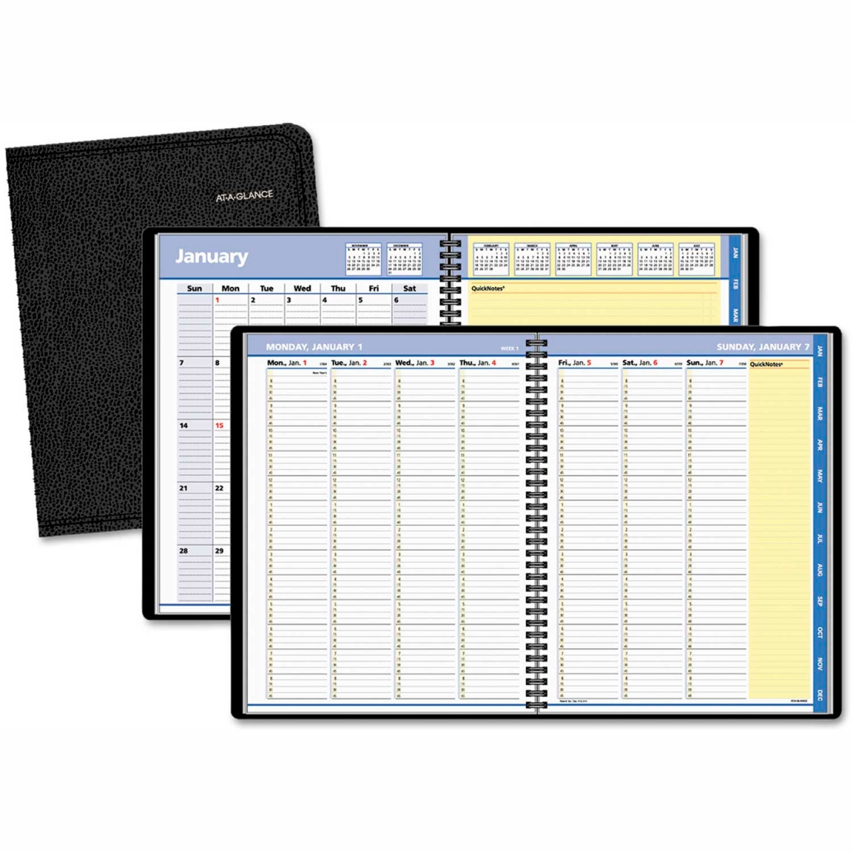 B1250180 Quick Notes Weekly Vertical-Column Format Appointment Book - 11 x 8.25 in. - 2025