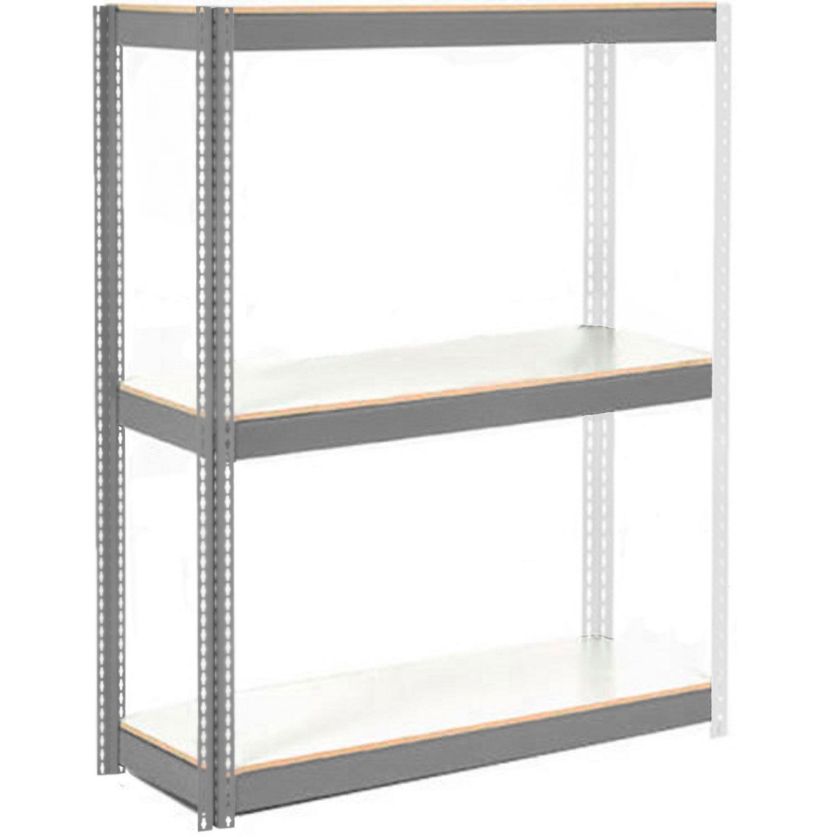 Extra Heavy Duty Boltless Shelving Add-On - Gray - 60in. x 48in. x 96in. - Laminate Deck