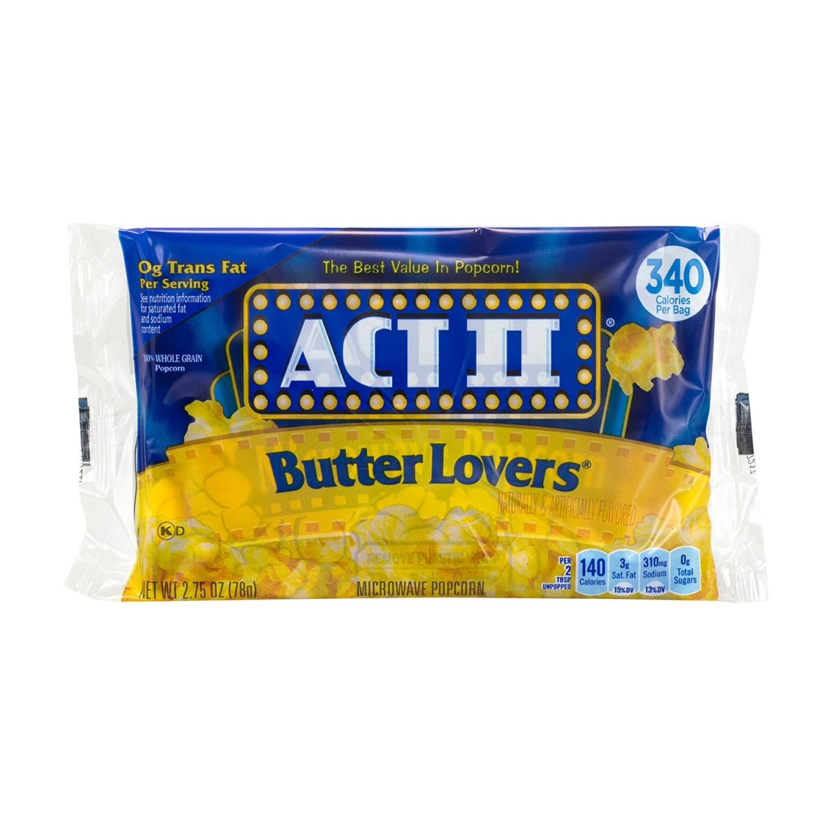B2946407 ACT II Butter Lovers Microwave Popcorn Bags - 2.75 oz - 36 Count