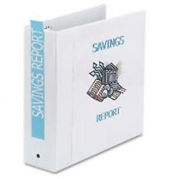 B38232 Economy Reference View Binders - 3 in. Capacity - White