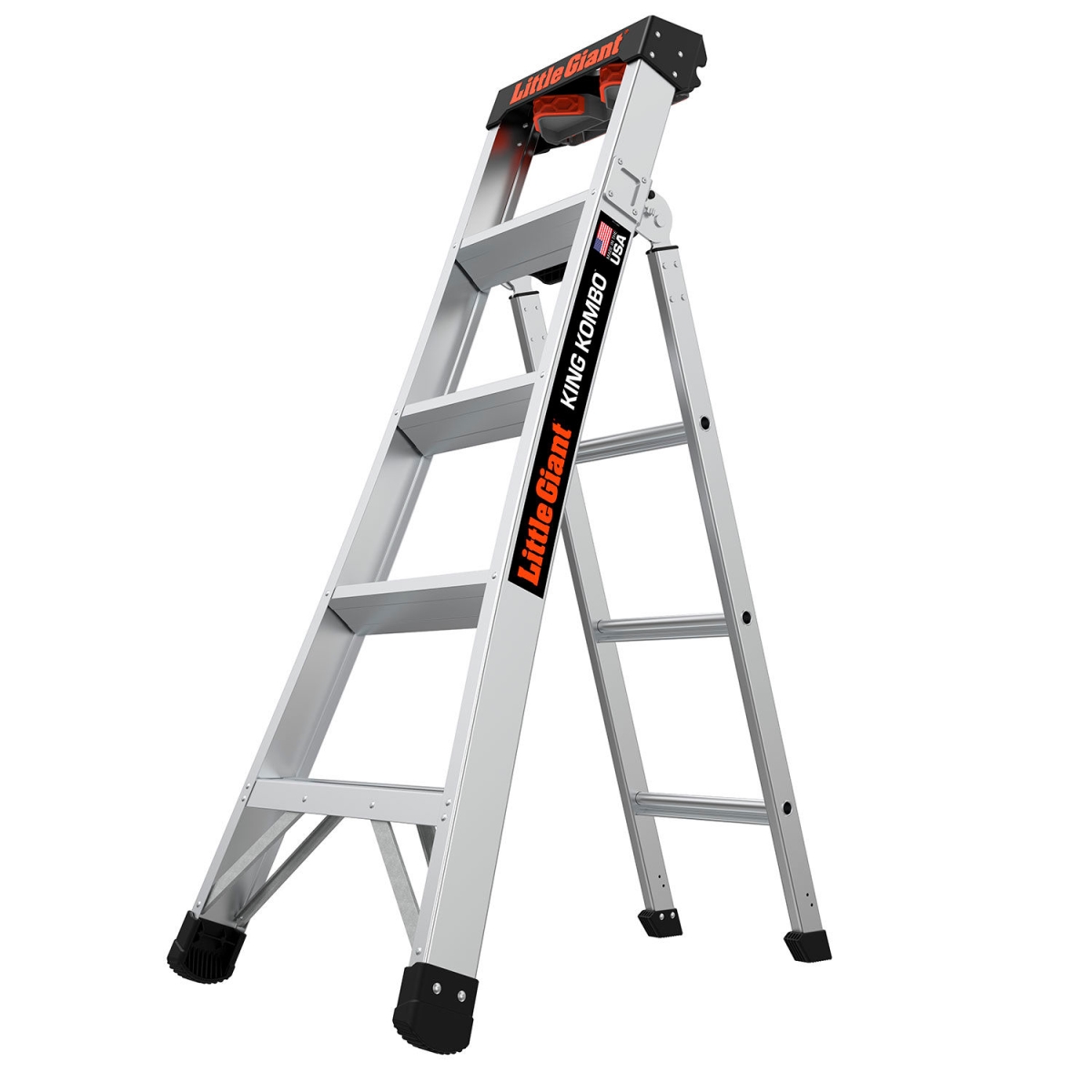 B3145072 King Kombo Professional Combination Ladder - 5 ft. Type IA - 4 Step - Silver - 300 lbs