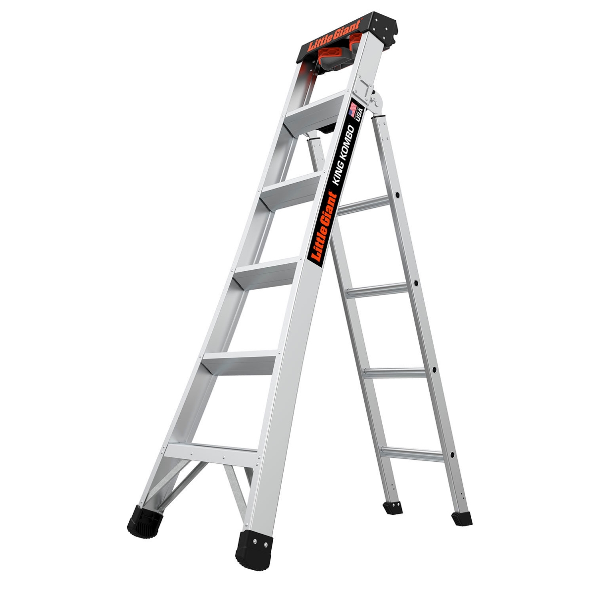 B3145080 King Kombo Professional Combination Ladder - 6 ft. Type IA - 5 Step - Silver - 300 lbs