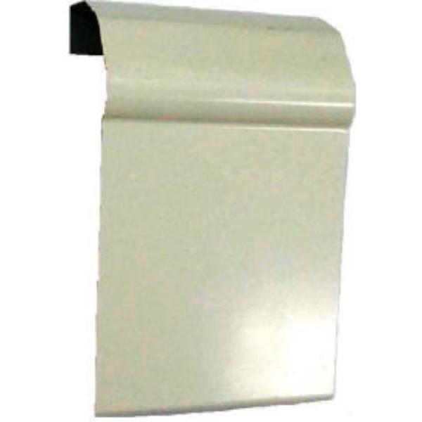 Solid Snap-On Wall Trim - Nu-White - 4 in. - Durable Galvanized Steel