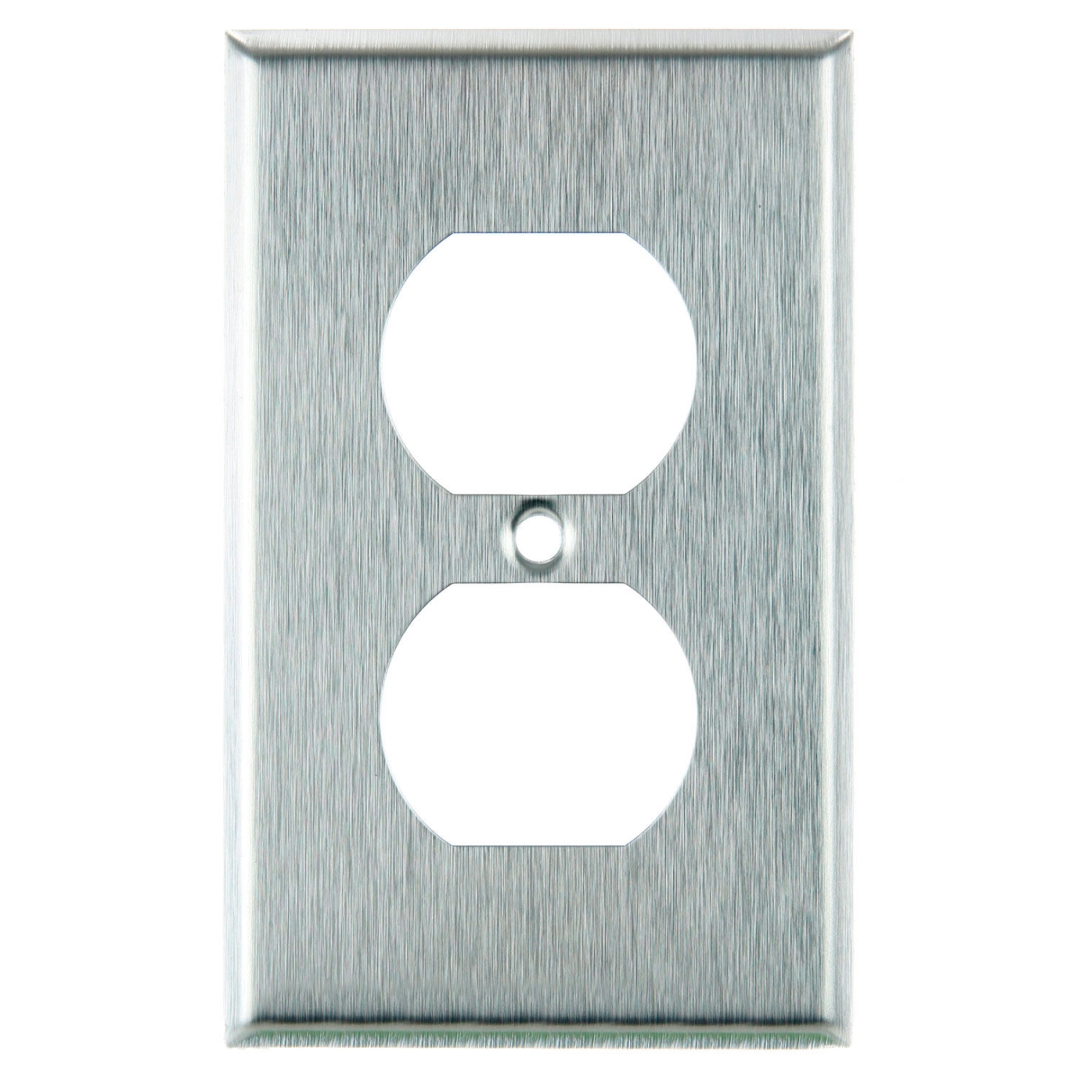 B3166758 Sunlite Duplex Switch Cover Plate - 1-Gang - Silver - Pack of 12