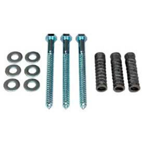 B54156 Car Stop Concrete Hardware Kit - Silver