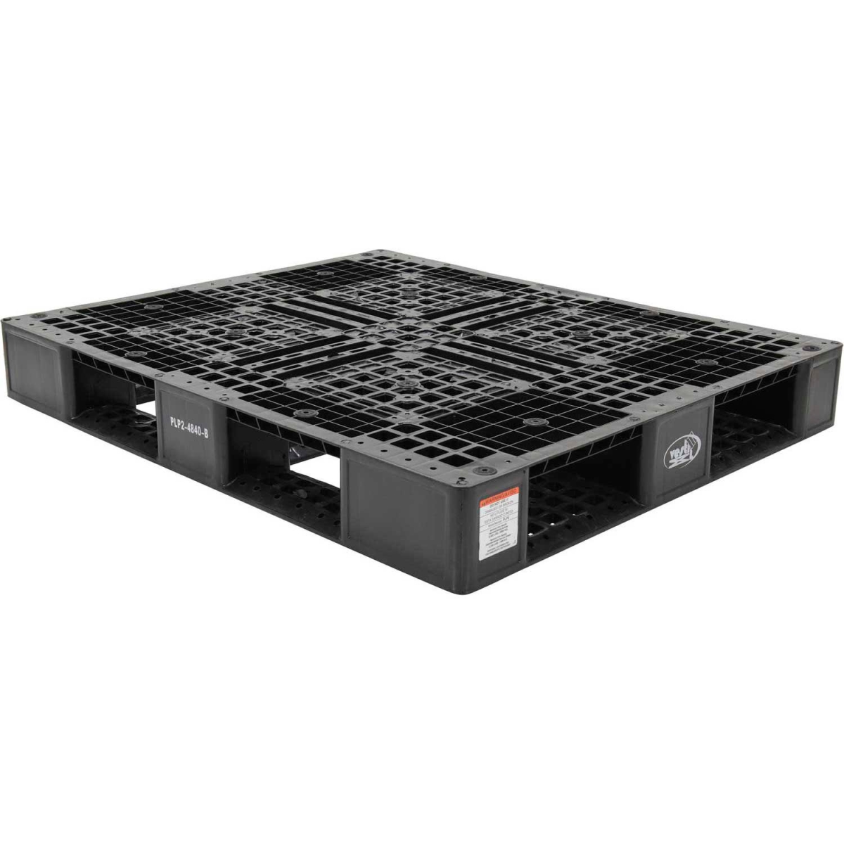 Picture of Vestil Manufacturing 239867BK 47.375 x 39.5 in. Stackable Open Deck Pallet - Plastic - 4-Way Entry - Black - 8000 lbs - Pack of 5