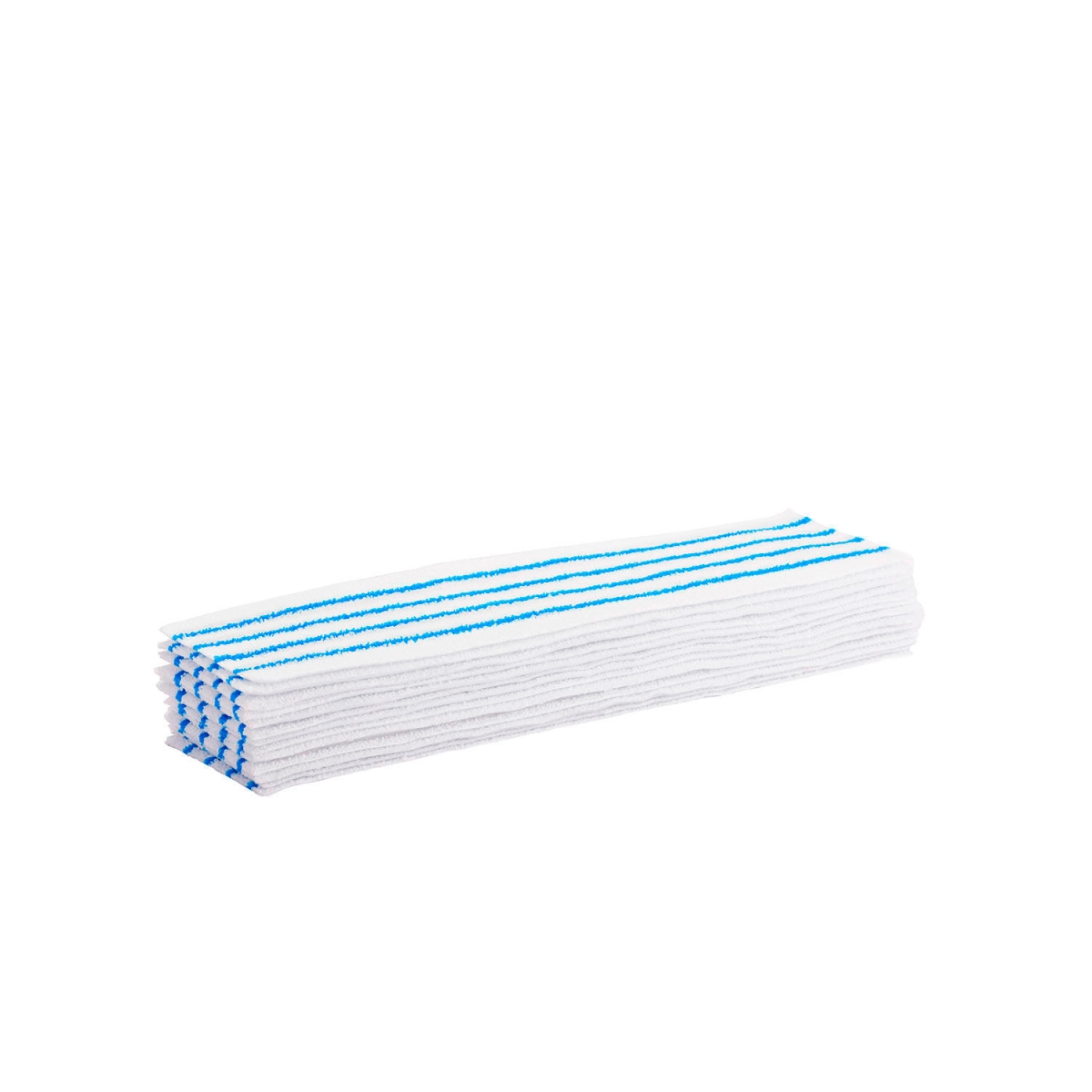 Rubbermaid Commercial Products B3037782 HeyGen Disposable Microfiber Pad - White & Blue Stripes - 4.75 x 19 in. - Pack of 50