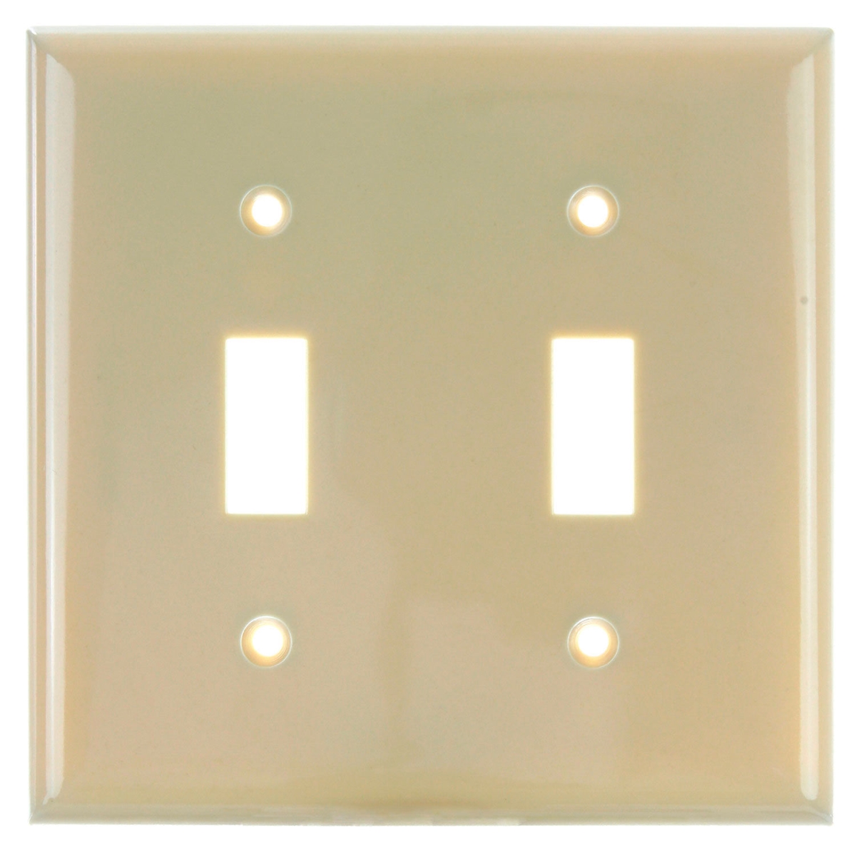 B3167315 Sunlite Toggle Switch Plate - 2-Gang - Ivory - Pack of 12