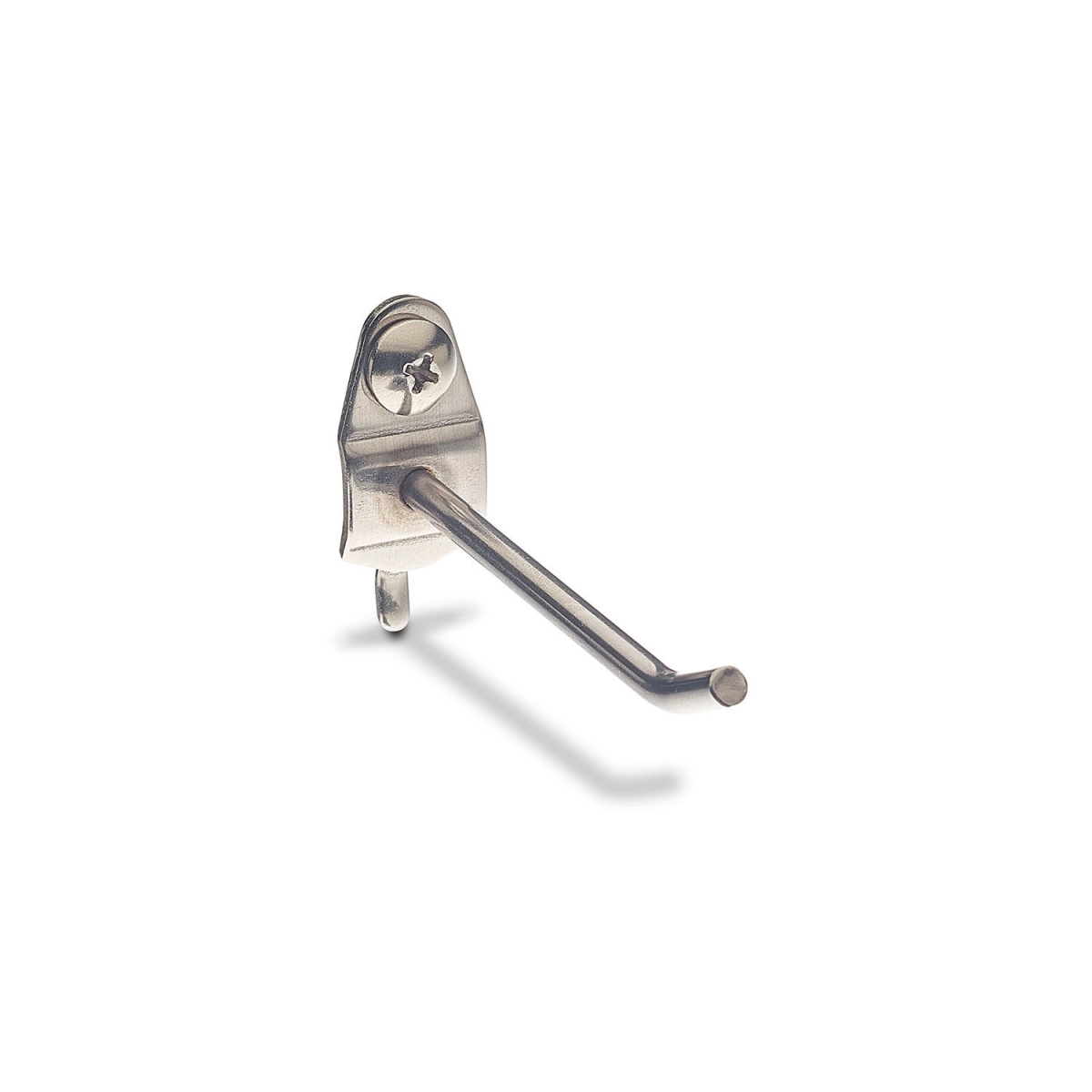 B3165092 Single Rod Hook for 0.125 & 0.25 in. Pegboard - 1 x 2.5 x 2 in. - Silver - Pack of 3