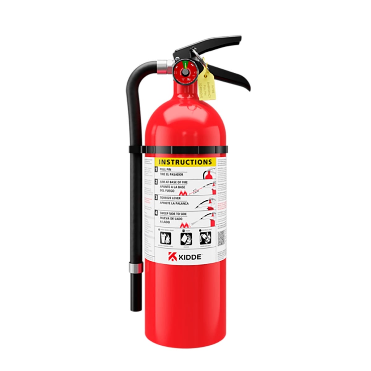 B3172783 Dry Chemical Commercial Fire Extinguisher - Wall Mount - Type ABC - Red - 5 lbs