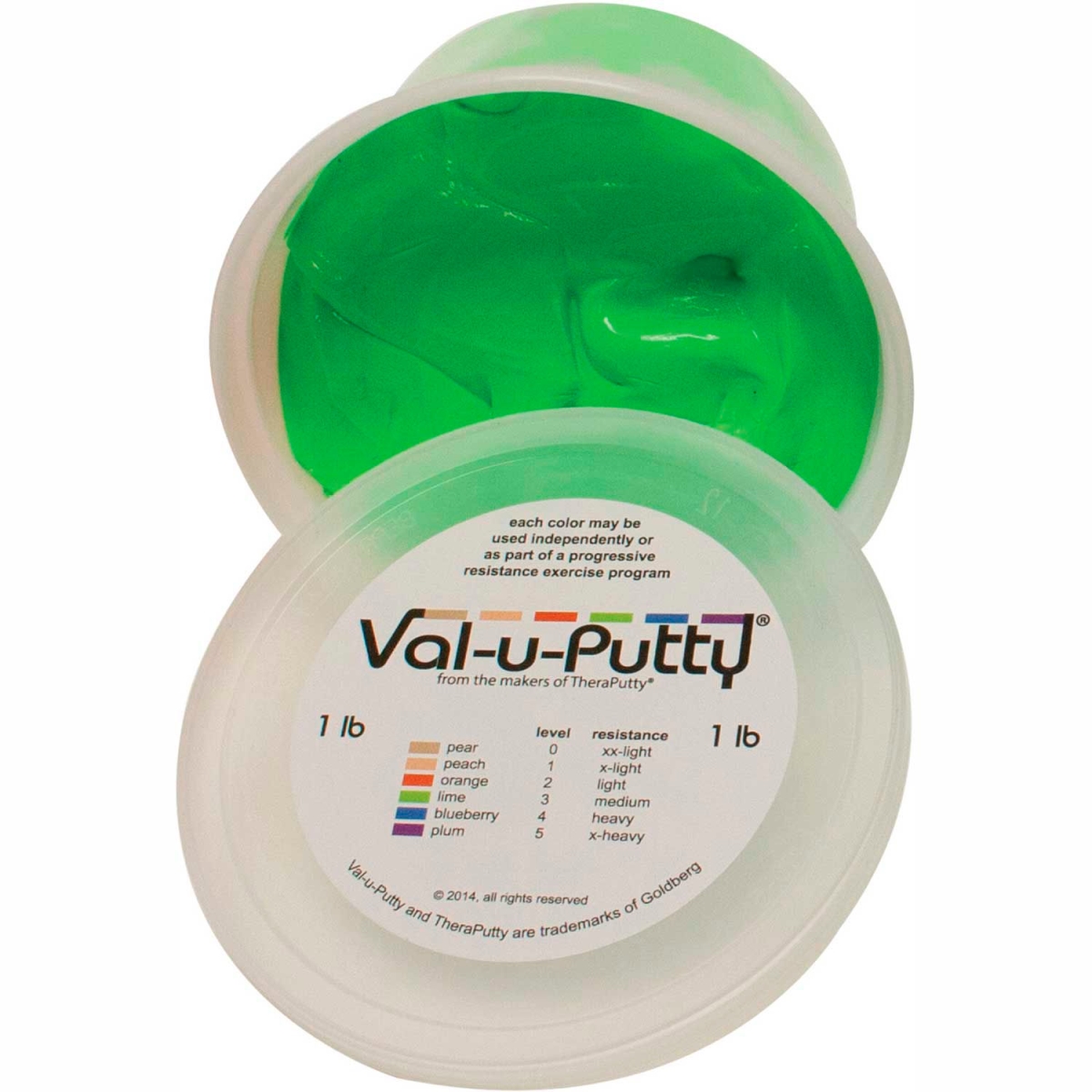 B2176907 Val-U-Putty Exercise Putty - Lime - Medium - 1 lbs