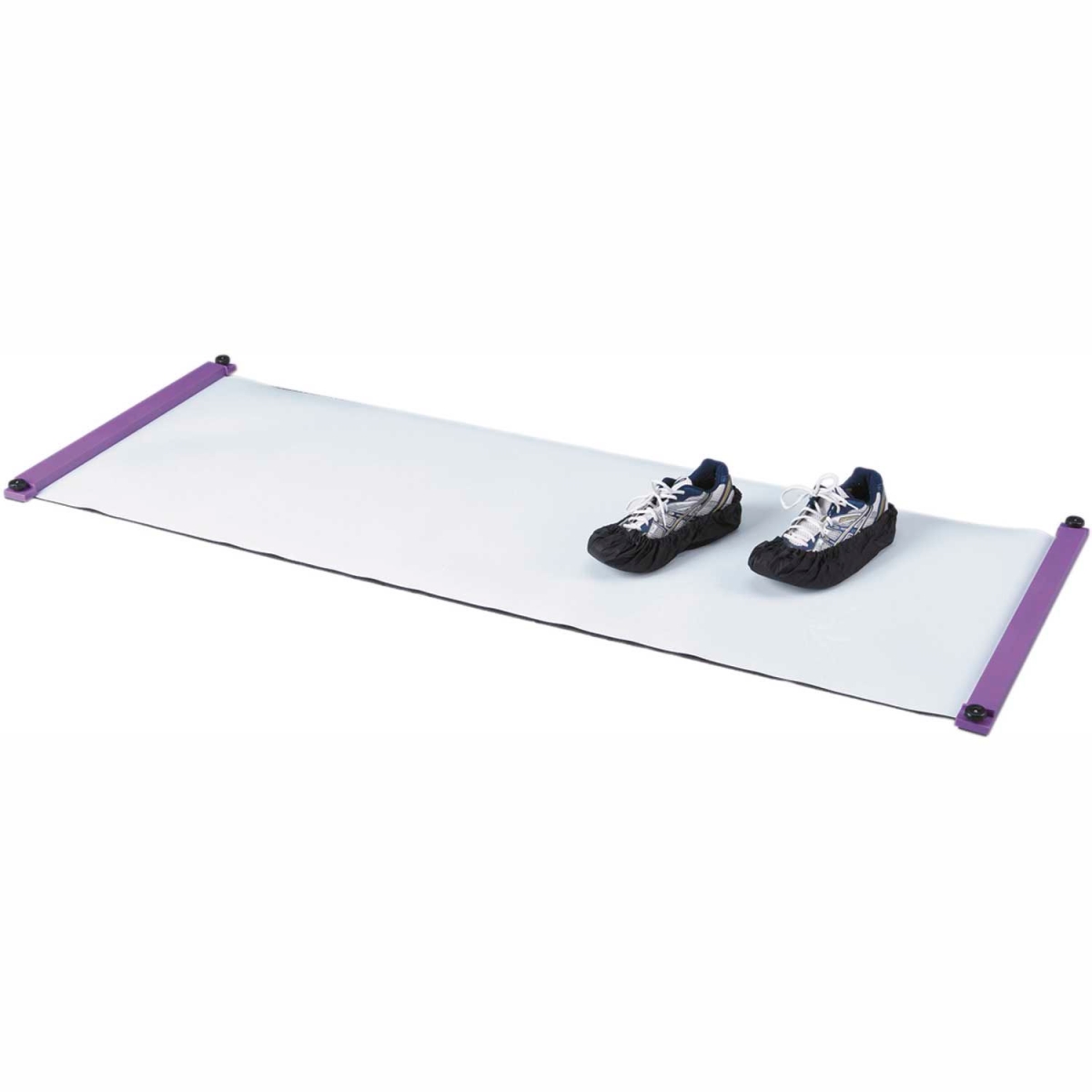 360 Athletics Slide Board - White - 6 ft. x 22 in. - Includes 2 Booties - High-Density Surface