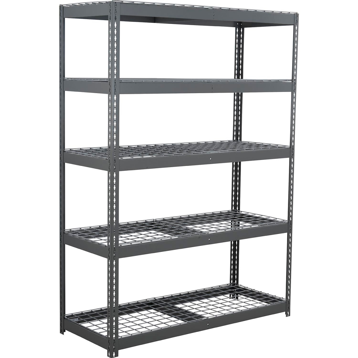 Global Industrial BD246010R5 5 Shelf Extra Heavy Duty Boltless Shelving Starter, Wire Deck - Gray - 60 x 24 x 120 in.