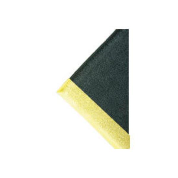 Soft Foot Anti-Fatigue Mat - Black/Yellow - 3 ft x 5 ft - Durable Vinyl Surface