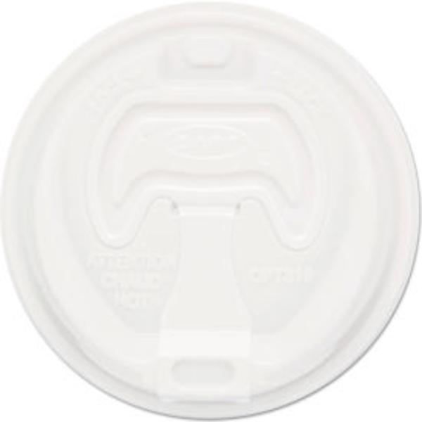 Picture of United Stationers Supply B3131141 Dart Optima Reclosable Lid - 12 to 24 oz Foam Cups - White - Pack of 100