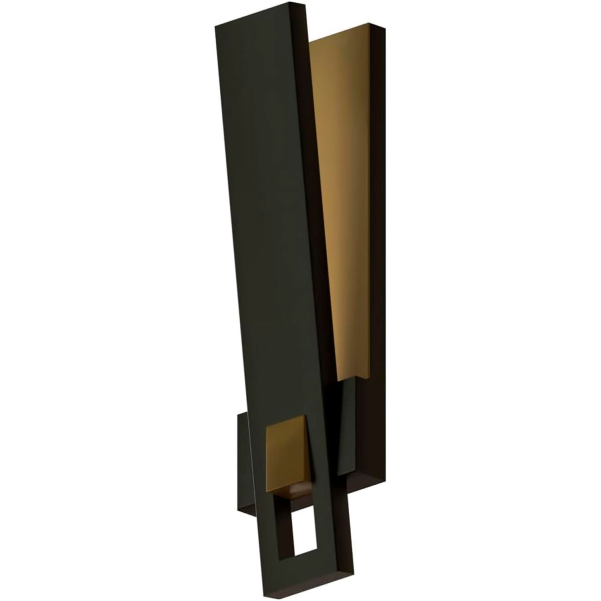 B3167346 Ambiate Striscia Modern LED Wall Sconce Vanity Light Fixture - 12W - 250 Lumens - 4.812 in. - Bronze & Black