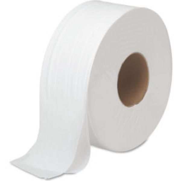 Picture of United Stationers Supply B2686348 JRT Bath Tissue - Jumbo - Septic Safe - 2-Ply - White - 3.3 in. x 1000 ft. - 12 Rolls per Case