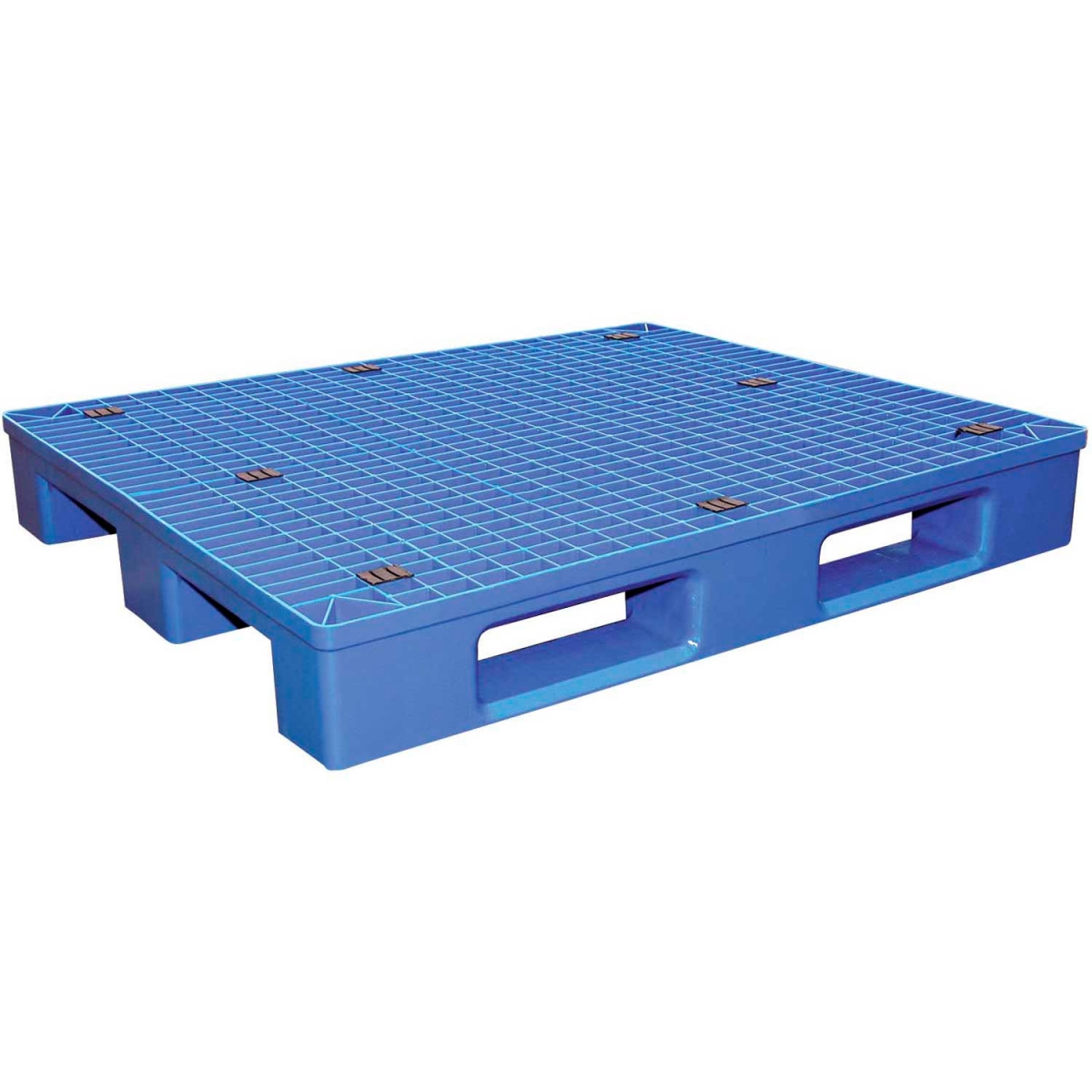 Picture of Vestil Manufacturing 296672 Stackable Open Deck Pallet - Plastic - 2-Way & 4-Way - 47 x 39.25 in. - Static Cap - Blue - 8800 lbs - Pack of 5