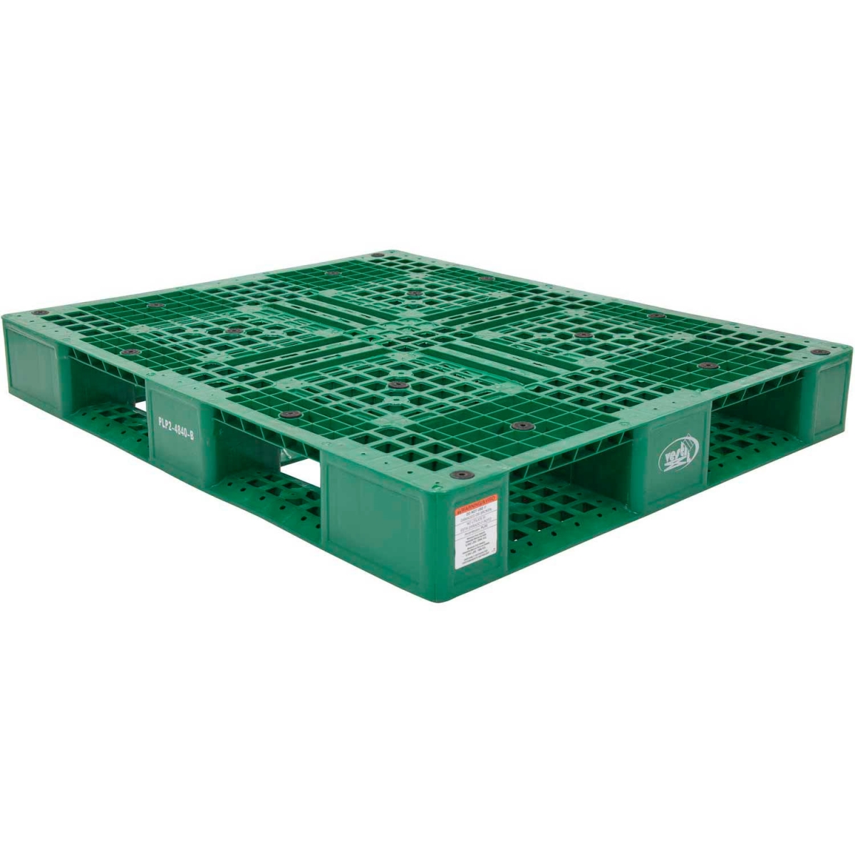 Picture of Vestil Manufacturing 239867GN Stackable Open Deck Pallet - Plastic - 4-Way Entry - 47.375 x 39.5 in. - Green - 8000 lbs