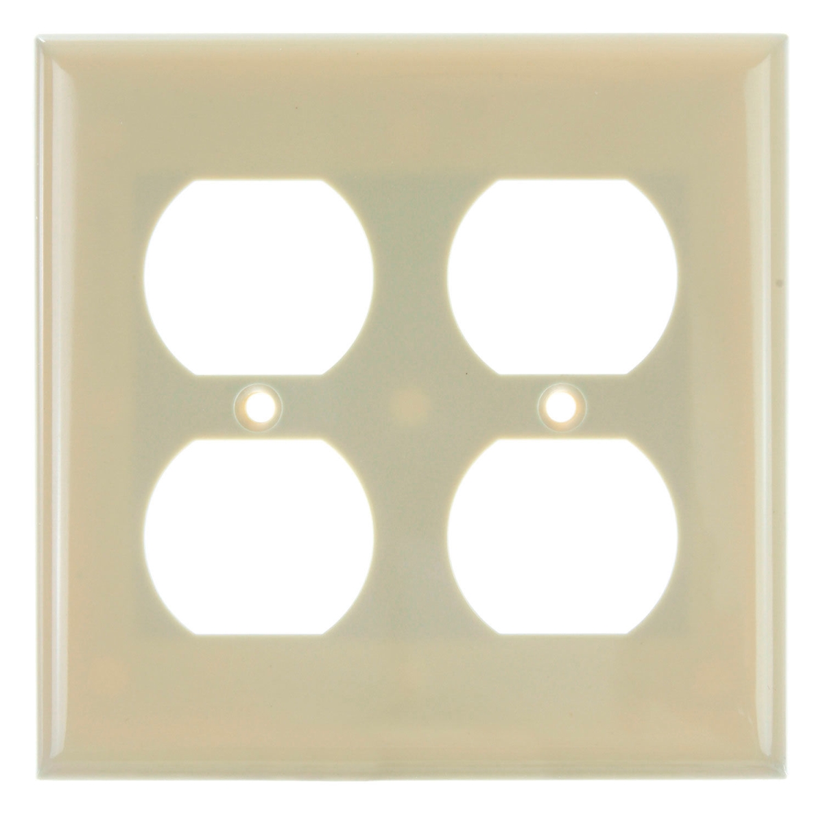 B3166767 Sunlite Receptacle Duplex Wall Plate - 2-Gang - Ivory - Pack of 12