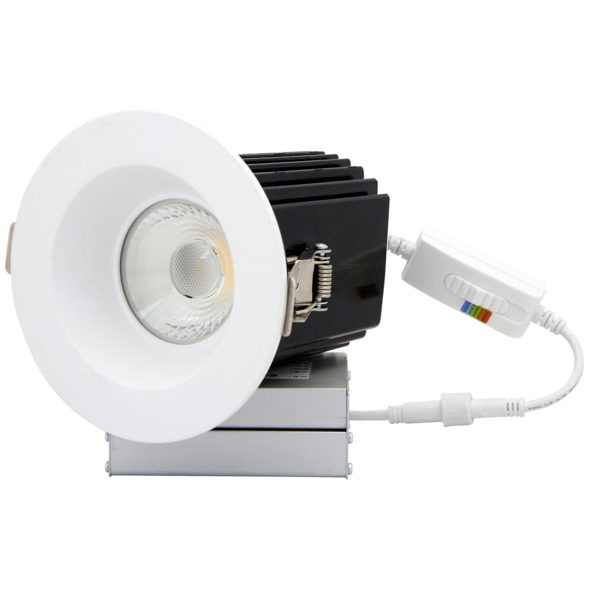 B3167026 2700-3000-3500-4000 & 5000K Sunlite LED Round Regressed Downlight Fixture - 18W - 1360 Lumens - 4.5 in. Dia. - White - Pack of 4