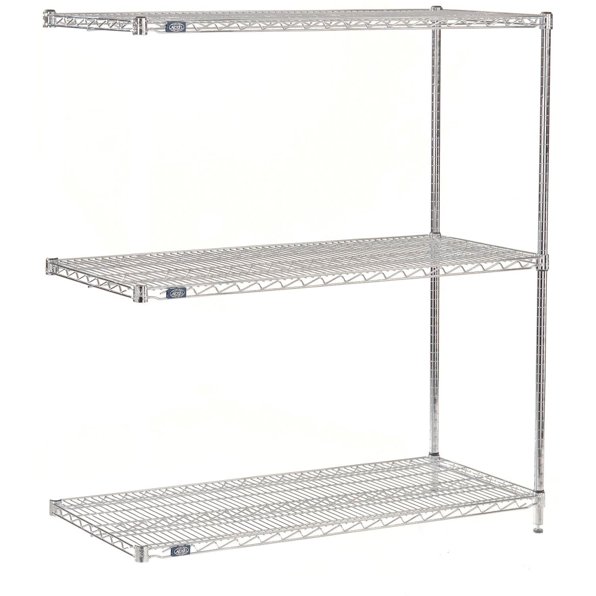 Global Industrial A24363C3 Nexel 3 Shelf Chrome Wire Shelving Unit Add On, Chrome - 36 x 24 x 34 in.