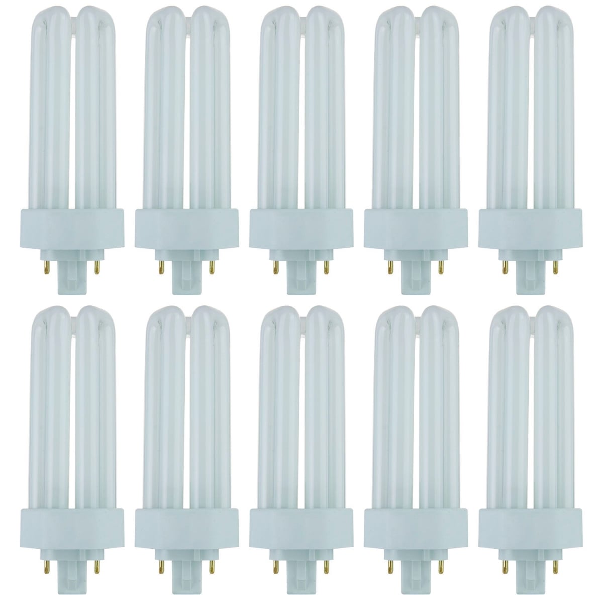 B3166545 Sunlite 4-Pin Compact Fluorescent Light Bulb - GX24Q3 Base - 6500K - 26W - Daylight - Pack of 10