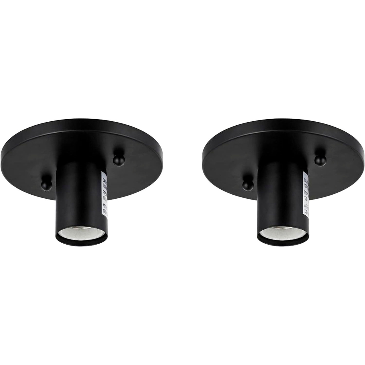 B3166928 Sunlite Decorative Lamp Holder - E26 Medium Base - Matte Black - Pack of 2