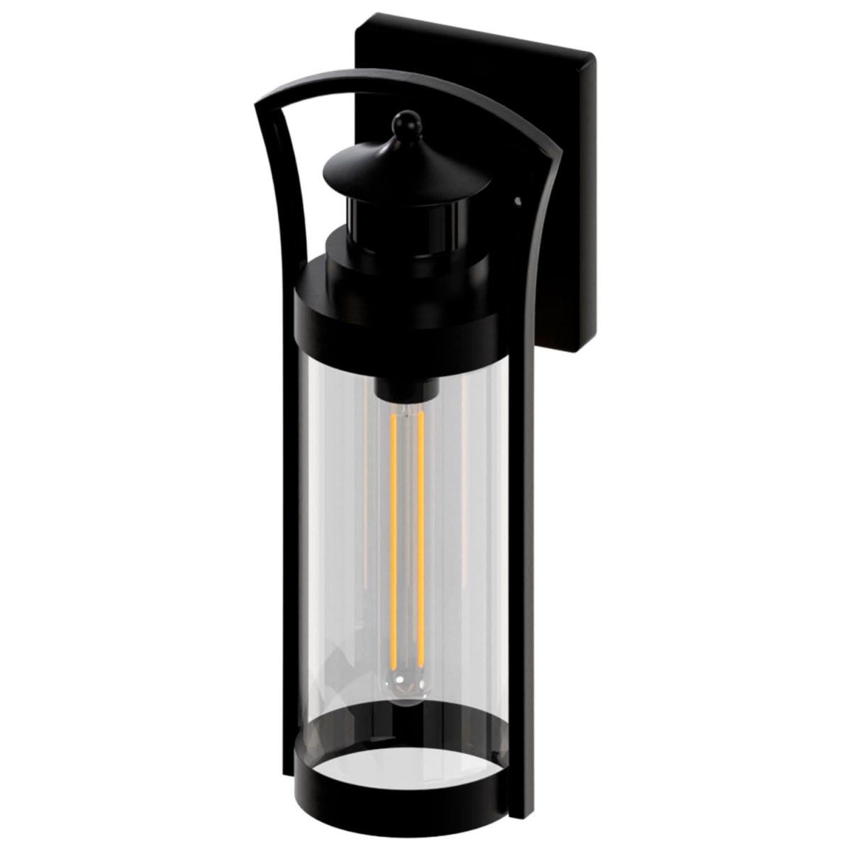 Crespa Lantern Outdoor Wall Sconce - Black - 40W - Motion Sensor