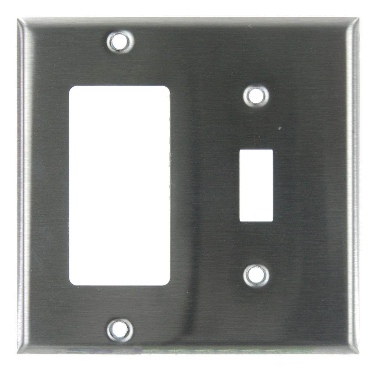 B3167364 Sunlite Combo Wall Plate - 2-Gang - Silver - Pack of 12