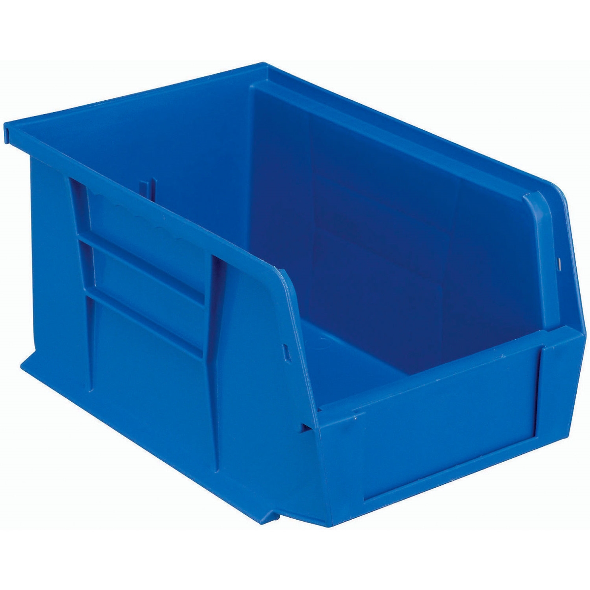 Plastic Hang & Stack Bin - Blue - 9.25 x 6 x 5 in. - Durable Design