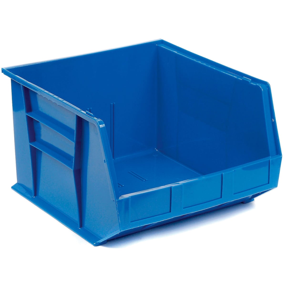 Global Industrial 4272218 Plastic Hang & Stack Bin, Blue - 18 x 16.5 x 11 in.