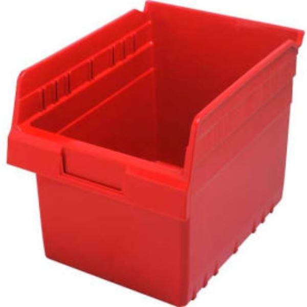 Nesting Shelf Bin - Red - 4.375 x 11.62 x 8 in. - Durable Polypropylene